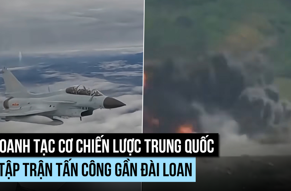 Máy bay chiến đấu, ném bom Trung Quốc huấn luyện tấn công gần Đài Loan